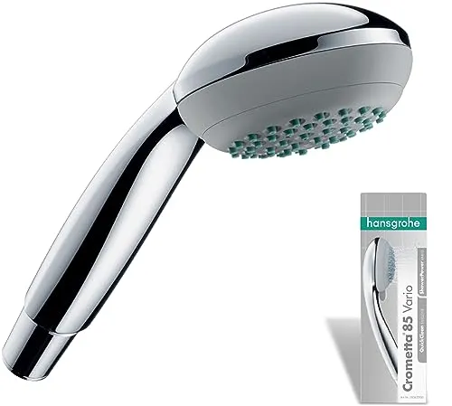 hansgrohe Duschkopf Crometta 85 - Regendusche mit 2 Strahlarten - Handbrausen mit zwei Strahlarten für individuellen Duschgenuss. Leicht zu reinigen dank QuickClean-Technologie und ergonomischem Griff für optimalen Komfort.