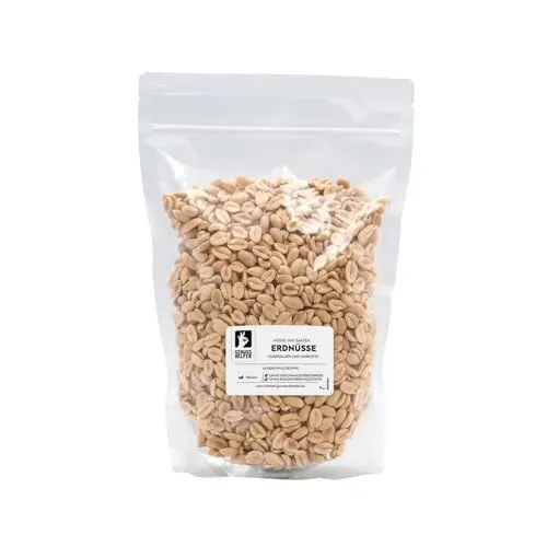 Bremer Gewürzhandel Erdnüsse, ungesalzen, geröstet, ohne Salzzusatz, geröstete Nüsse, 1kg