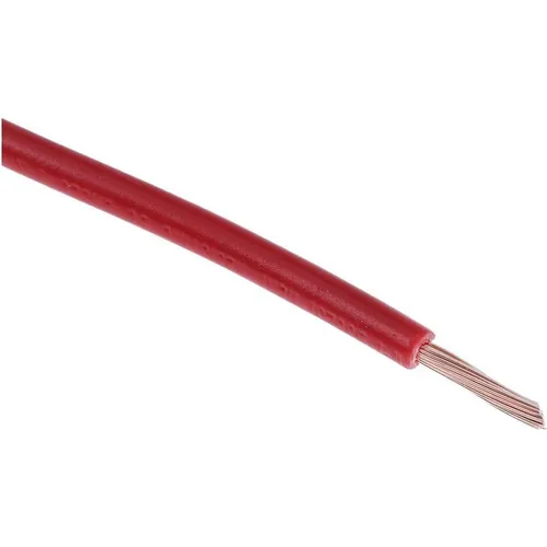 RS PRO Normierte Aderleitung Ø 2.6mm / 0,5 mm² Kupfer, Rot 16/0,2 mm Litzen, 100m (100 m) (1805914)