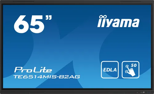 Iiyama Prolite TE6514MIS-B2AG 65'' Interaktives 4K UHD Display - Interaktiver Monitor für Bildung und Unternehmen mit PureTouch IR+ Technologie und 4K Auflösung. Integrierte Apps für kabelloses Teilen und Zusammenarbeit, ideal für Meetings und Präsentationen.
