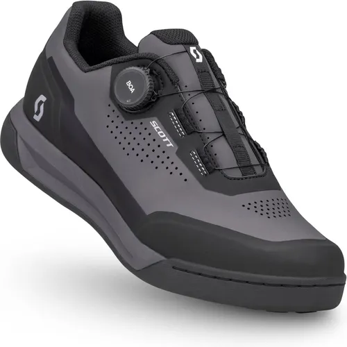 Scott MTB Volt Evo Clip Boa MTB Schuhe - Grau - Größe 45 - Erlebe ultimativen Komfort und Kontrolle mit den Scott MTB Volt Evo Clip Boa Schuhen. Das BOA Fit System sorgt für eine präzise Passform und die Gummilaufsohle bietet herausragende Traktion auf dem Trail.