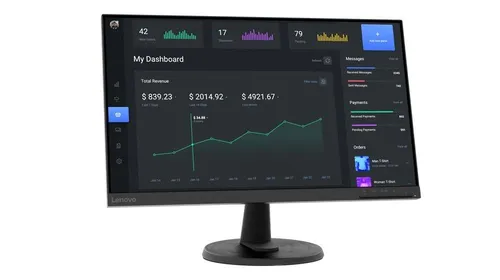 Lenovo D24-40 - 24" FHD VA Monitor, 1920x1080, 75Hz, mit Low Blue Light Technologie für komfortables Arbeiten und Spielen