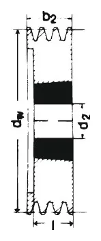 Optibelt Keilrillenscheibe SPZ/10, 3-rillig, 67 mm, Taper-Buchse 1108