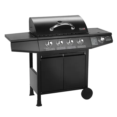 TAINO Gasgrill BASIC mit Piezozündung - Gasgrill für perfekten Grillgenuss, ausgestattet mit einem stabilen Grillwagen und herausnehmbarer Fettauffangschale für einfache Reinigung.