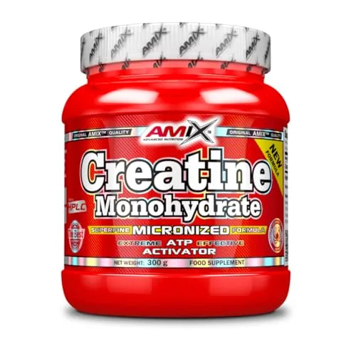 AMIX Creatin Monohydrat Pulver – 100% mikronisiertes Creatin für sportlich Aktive, ideal vor oder nach dem Training, 300g