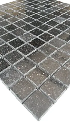 Mosaikfliesen Star Galaxy Granit Schwarz 30x30 cm 8 mm Matt-Poliert mix Naturstein Fliesen Matte