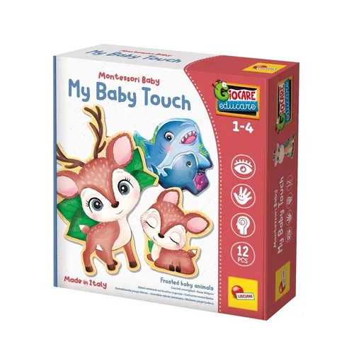 Montessori Baby Touch - My Baby - Gesellschaftsspiel für die frühkindliche Entwicklung, fördert spielerisch die sensorischen Fähigkeiten und die Interaktion mit dem Baby.