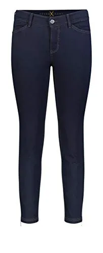 MAC JEANS Damen DREAM CHIC Jeans, Dark Rinsewash, 36W / 27L - Stylische Jeans mit angeschrägten Tascheneingriffen und dezentem Reißverschluss am Saum für einen modernen Look.