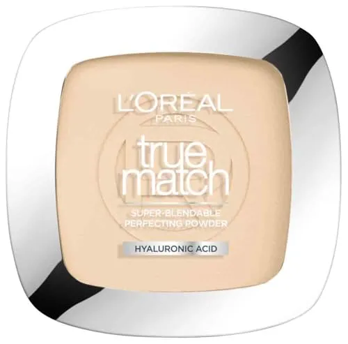 L'Oréal Paris True Match Puder Makeup, Mattierendes Kompaktpuder mit LSF 8 - Mattierendes Kompaktpuder mit LSF 8, inkl. Spiegel und Schwamm. Passt sich dem Hautton an und sorgt für einen natürlichen, ebenmäßigen Teint. Ideal für alle Hauttypen und die perfekte Ergänzung zu Ihrer Make-up-Routine.