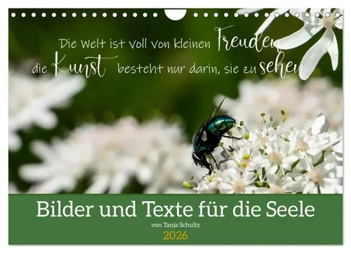 Bilder und Texte für die Seele (Wandkalender 2026 DIN A4 quer), CALVENDO Monatskalender