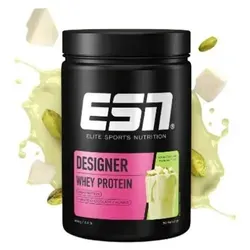 ESN Designer Whey 908g - White Chocolate Pistachio - Sportnahrung mit Whey Isolat und Konzentrat, bietet ein vollständiges Aminosäurenprofil und ist Made in Germany. Ideal für Fitness-Enthusiasten!