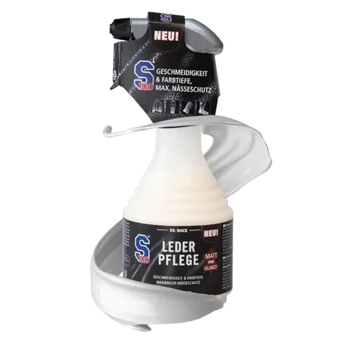DR. WACK - S100 Leder-Pflege 500 ml - Farbloses Lederpflege Spray für Motorradbekleidung - Nässeschutz durch Bienenwachs - Für Glatt- & Rauleder geeignet - Hochwertige Motorradpflege