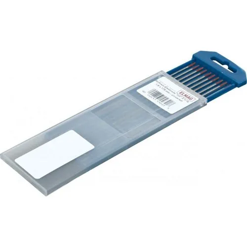 Elmag Wolfram-Elektrode Type E-WC 20, grau 4,0 x 175 mm, 10 Stk. - Hochwertige Wolfram-Elektrode für präzise Schweißarbeiten. Universell einsetzbar und ideal für verschiedene Materialien. Packung mit 10 Stück für längere Einsatzzeiten.