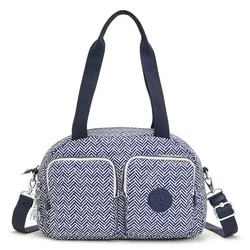 KIPLING Umhängetasche Basic PRT bunt - Handtaschen mit geometrischem Muster, aus robustem 100% Polyamid, ideal für Alltag und Freizeit, leicht und praktisch mit einem Gewicht von nur 400 g.