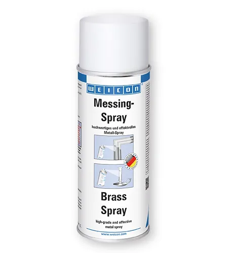 WEICON Messing-Spray 400 ml - Hochwertige Metallbeschichtung für den Heimwerker und Hobbykünstler. Ideal zum Schutz und zur optischen Aufwertung von Materialien. Einfach anzuwenden für kreative Projekte und Restaurationsarbeiten.