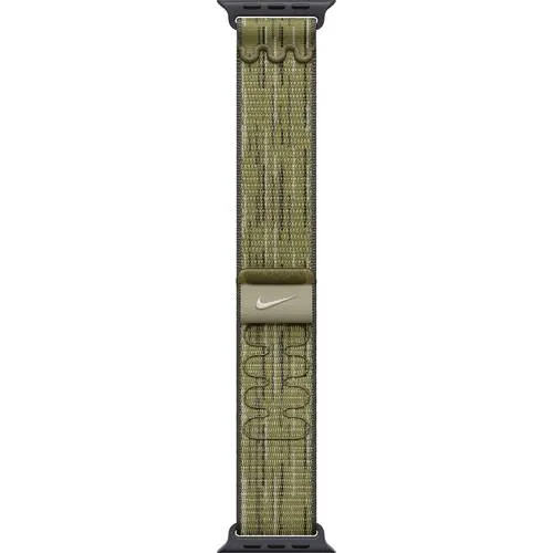 Apple Watch Nike Sport Loop Armband 42 mm - Grün, Grau - Multimedia - Weiches, atmungsaktives Armband aus recycelten Garnresten, ideal für Sport und Alltag mit praktischem Klettverschluss.