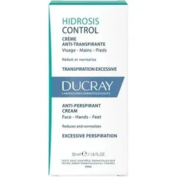 Ducray Hidrosis Control Creme 50ml - Effektive Creme zur Minderung von übermäßigem Schwitzen, ideal für den täglichen Gebrauch. Für ein angenehmes Hautgefühl und zuverlässigen Schutz.