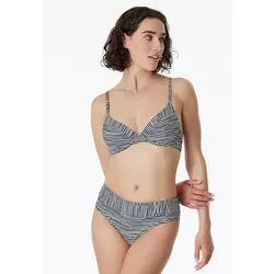 Schiesser Dunkelblau/Weiß Bikini 40D-Cup - Damen Bikiniset in Dunkelblau/Weiß, chlorbeständig und schnelltrocknend. Verstellbare Träger und wattierte Cups für optimalen Komfort.