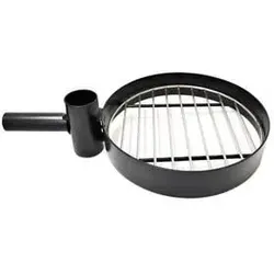 Wolff Finnhaus kleiner Grillhalter Grillkota Basic, Schwarz - Zubehör für Gartenhäuser mit schwenkbarem Grillrost für vielseitige Zubereitung von Fleisch, Gemüse und mehr – ideal für gesellige Grillabende im Wolff Finnhaus.