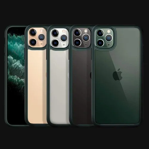 Spigen Ultra Hybrid Hülle für iPhone 11 Pro - Midnight Green, Anti Yellowing & Air Cushion Technologie für maximalen Schutz