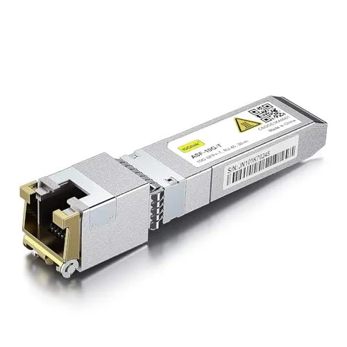 10Gtek 10Gb SFP+ auf RJ45 Modul 30-Meter, 10GBase-T Kupfer CAT.6a Transceiver Kompatibel für Cisco SFP-10G-T-S, Ubiquiti UniFi UF-RJ45-10G, MikroTik S+RJ10, Netgear, TP-Link, D-Link, Open Switch