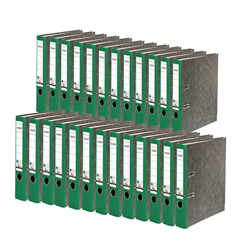 Original Falken Recycling-Ordner 25er Pack - Wolkenmarmor - Ordner für DIN A4 mit griffigem Wolkenmarmor-Design, CO2-neutral und Blauer Engel zertifiziert. Ideal für ein umweltbewusstes Büro.