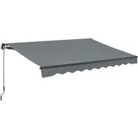Juskys Gelenkarmmarkise 250 x 200 cm - Grau für Terrasse & Balkon - Hochwertige Gelenkarmmarkise in Grau, idealer Sonnenschutz für Terrasse und Balkon. Genießen Sie entspannte Stunden im Freien mit Familie und Freunden.