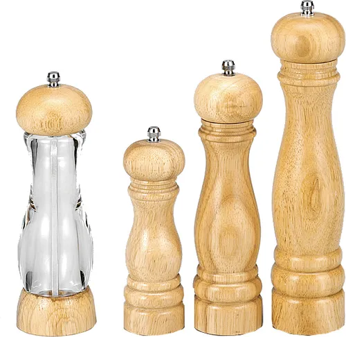 Kesper 13561 Pfeffermühle, Gummibaum, Acrylkorpus mit Holzdrehkopf