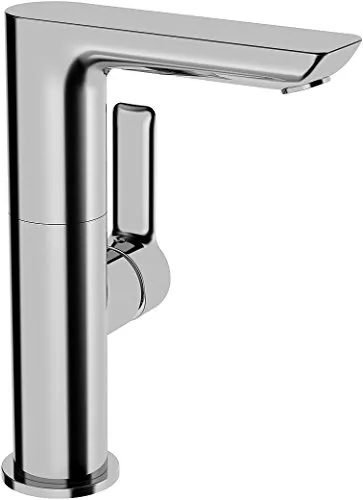 Hansa HANSALIGNA Waschtisch-Einhand-Einlochbatterie - Waschtischarmaturen mit einer Durchflussmenge von 6 l/min bei 3 bar, ideal für effizientes Wasser sparen und modernes Design im Bad.
