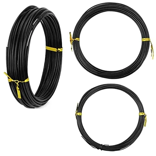 DECARETA 3 Stücke Aluminiumdraht Training Kabel für Bonsai Baum, Größen 1.0/1.5/2.0 mm (Je Stücke 10m)