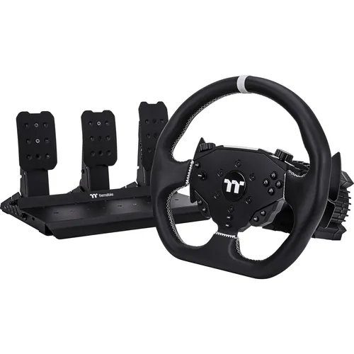 Thermaltake G6 Direct Drive Racing Wheel Bundle - Rennsport Bundle: Erleben Sie präzise Steuerung mit 6Nm Direct Drive-Technologie und hochwertigen Pedalen für ein immersives Rennerlebnis.