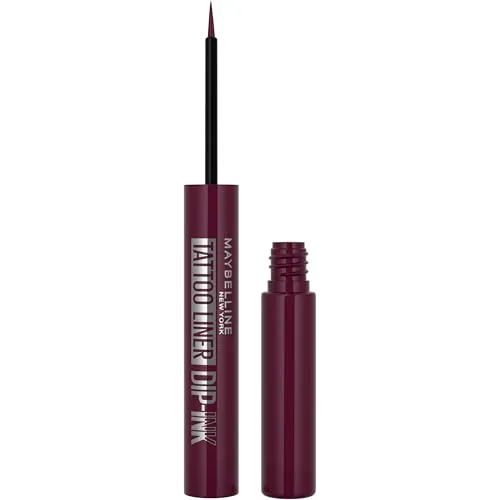 Maybelline New York Tattoo Liner Dip-Ink 103 Burgundy Boost – flüssiger Eyeliner in Dunkelrot mit Flex-Ink-Technologie und bis zu 36 Stunden Halt, 3.5 ml