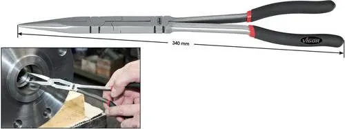 Vigor Flachrundzange V2783 - Zangen für präzise Biegearbeiten, ergonomische Griffe für komfortablen Einsatz und hohe Langlebigkeit.