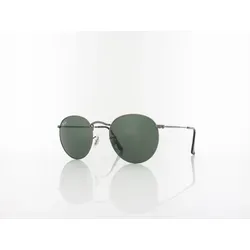 Ray-Ban RB 3447 ROUND METAL Unisex-Sonnenbrille - Sportbrille mit grauem Metall-Gestell und G15 Mineralgläsern, ideal für stilvolle Outdoor-Aktivitäten und optimalen UV-Schutz.