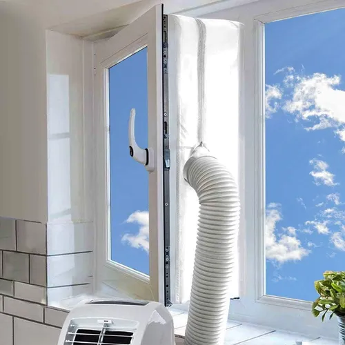 MOEGFY 400CM Fensterabdichtung für mobile Klimageräte - Ersatzteile für effiziente Kühlung, verhindert Rückfluss von warmer Luft und spart Stromkosten. Ideal für Kipp- und Flügelfenster, einfach zu installieren und wiederverwendbar.