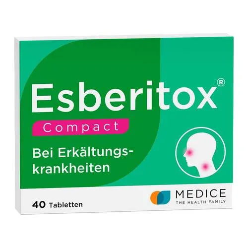 Esberitox Compact Tabletten 40 St - Pflanzliche Unterstützung bei Erkältungen - Pflanzliche Tabletten mit 5-fach konzentrierten Pflanzenwirkstoffen für die Unterstützung der Pflege bei Erkältungen. Frischer Zitronengeschmack, zucker- und lactosefrei.