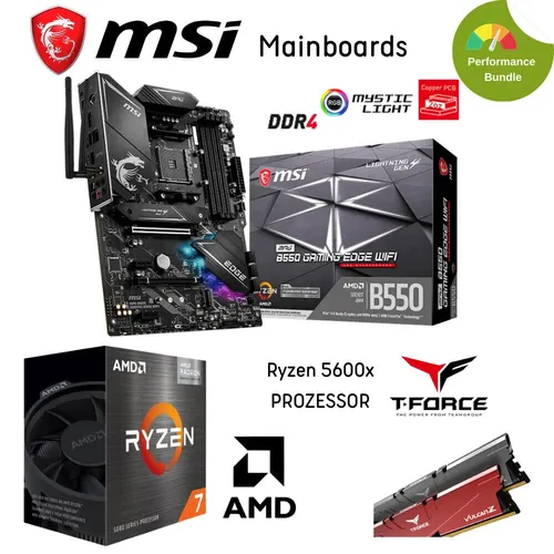 MSI MAG B550 Tomahawk Mainboard AM4 - Leistungsstarkes ATX-Board mit 4x DDR4 Unterstützung, ideal für Gaming und professionelle Anwendungen