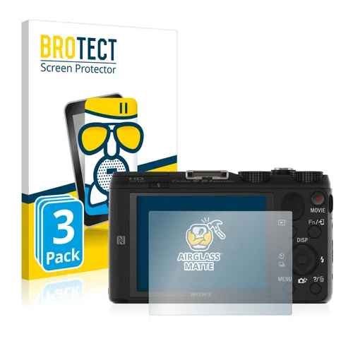 3x BROTECT Panzerfolie Schutzglas für Sony Cyber-Shot DSC-HX60V matt Display