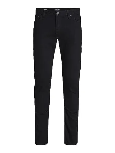 JACK & JONES JJIGLENN JJFELIX Jeans - Slim Fit Stretch Jeans mit niedrigem Bund, bietet optimalen Tragekomfort und elegante Optik in Schwarz. Ideal für modebewusste Männer.