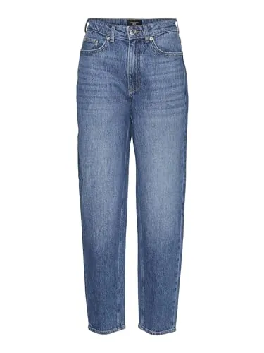 VERO MODA VMTESSA HR MOM Jeans - Nachhaltige Denimhose für Damen - Jeans aus recycelter Baumwolle, umweltfreundlich und stylisch, ideal für trendbewusste Frauen.