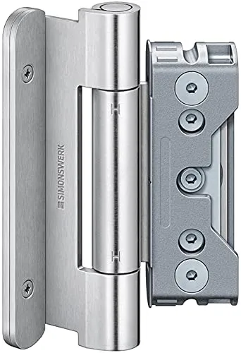 Einfräsband BAKA Protect 4010 3D topzink - Zubehör für Möbel; Hochwertiges 3-teiliges Einfräsband mit einer Tragkraft von bis zu 160 kg, ideal für den Einsatz an Haustüren aus Holz und für Systemprüfungen nach DIN EN 1627.