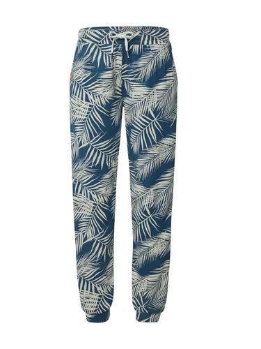 IRIEDAILY Damen Jogginghose - La Palma Pant in Thunder Blue - Damen-Hosen mit bequemem Sitz und elastischem Bund, ideal für entspannte Tage. Stylishes All-Over Muster und praktische Seitentaschen.