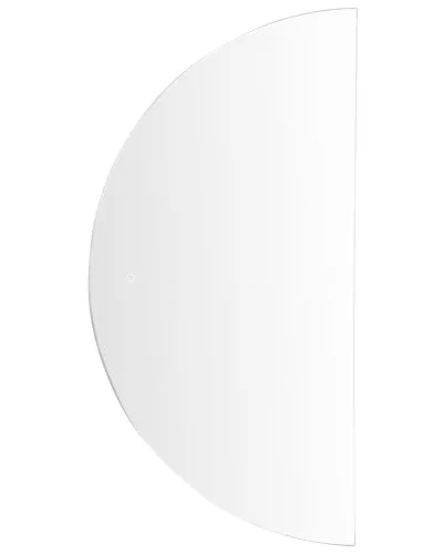 BELIANI Badspiegel mit LED-Beleuchtung 60 x 120 cm - Halbrund und Modern - Stylischer halbrunder Badspiegel mit integriertem LED-Licht und Antibeschlagsystem. Ideal für ein elegantes Badezimmer-Design und optimale Energieeffizienz.