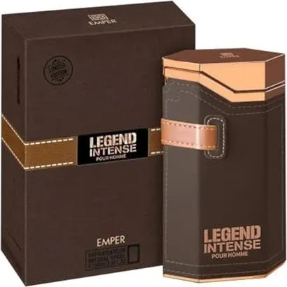 Emper Legend Intense Eau de Toilette 100 ml - Eau de Toilette für Herren, betont Männlichkeit und Stärke mit einem kraftvollen Zitrus-Holz-Duft – perfekt für den mutigen Abenteurer.