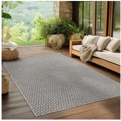 Ayyildiz Teppiche Outdoorteppich IBIZA 1903, rechteckig, Höhe: 5 mm, In und Outdoor, Läufer, Wohnzimmer, Küche, Flur oder Wintergarten grau 200 cm x 290 cm x 5 mm