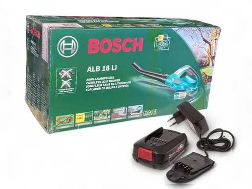 Bosch Home and Garden Akku Laubbläser ALB 18 LI - 18V, max. Gebläsegeschwindigkeit 210 km/h, ergonomisch und leicht für müheloses Arbeiten im Garten