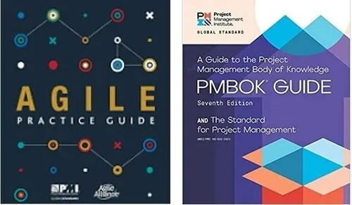 PMBOK Guide Agile Praxis Guide Satz Taschenbuch - Bücher, umfassender Leitfaden für agiles Projektmanagement, ideal für Projektmanager und Studenten.