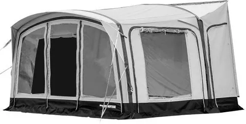 Westfield Neptune 2.0 Luftvorzelt 400x250cm grau - Das innovative Luftvorzelt für Wohnmobile bietet durch vier Schleusen eine flexible Anbauhöhe von 240 bis 320 cm. Ideal für komfortables Camping und schnellen Aufbau.