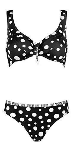 Lidea Biarritz Ultra Bikini mit Bügel 40F Black-White - Bikini-Sets für Damen: Ultra Bikini mit innovativem Bügel-Design für perfekten Halt und Tragekomfort, ideal für stilbewusste Frauen.