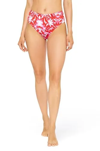 Rösch Bikini-Hose Neckholder im Ornament-Druck Rot-Weiß hoher Taillenausschnitt 1245533 44 16541
